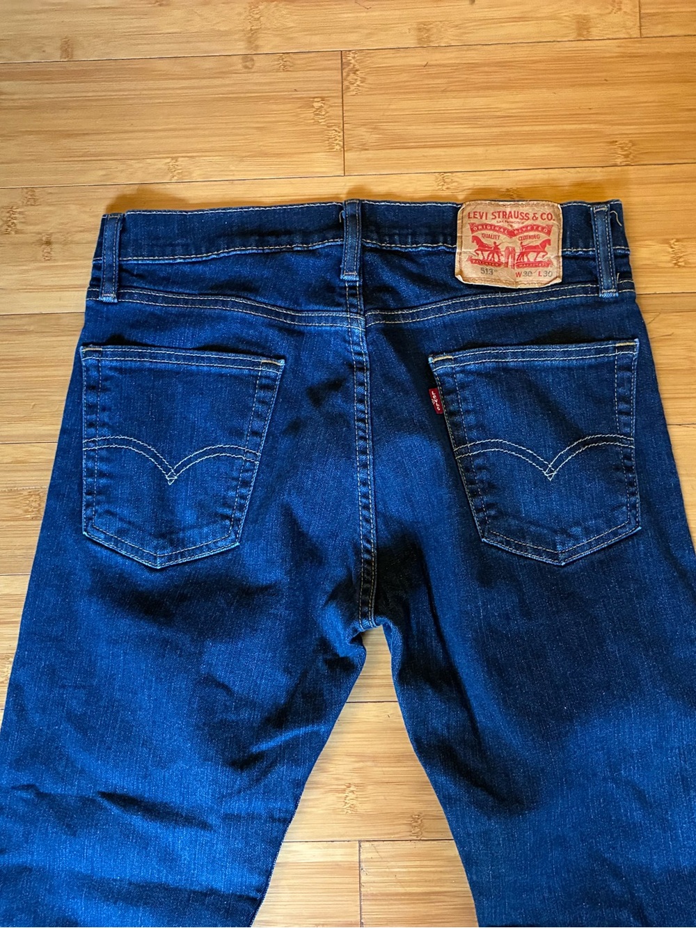 Levi's Men's Indigo 513 30”x 30”  Straight-Leg Jeans with Signature Patch